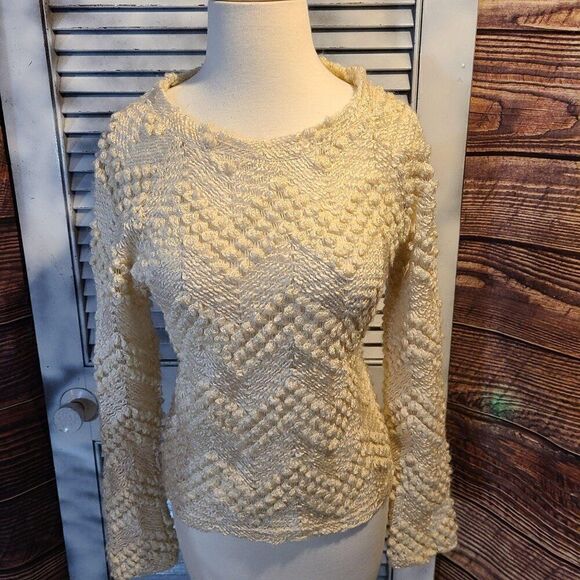 PIT Amsterdam Sz 4 Cream Sweater - Picture 9 of 10